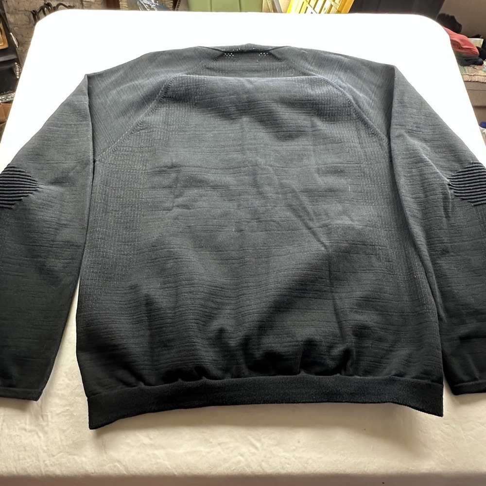 BRADY Jacket Medium 3D Knit Seamless‎ Bomber Jacket Full ZIp Onyx Made In Usa - Picture 5 of 5
